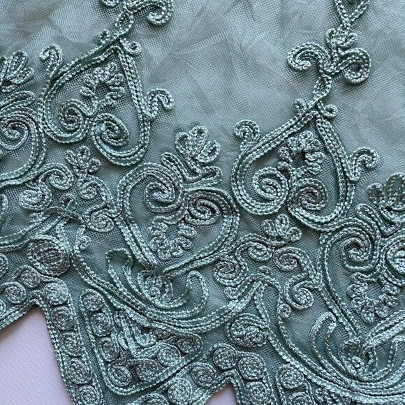 Vintage Y2K Sheer Embroidered Top - Picture 3 of 8